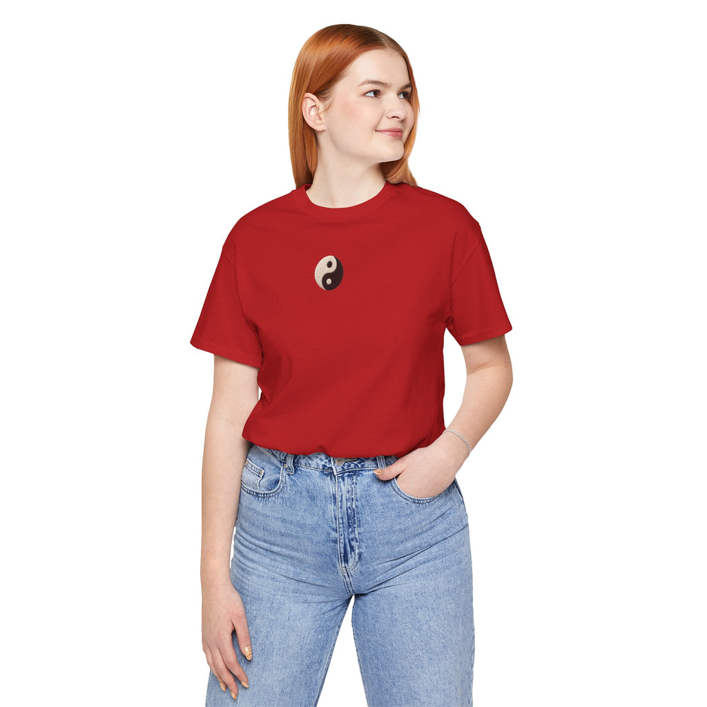 Yin Yang Minimalist Tee - Small Center Chest Yin Yang T-Shirt