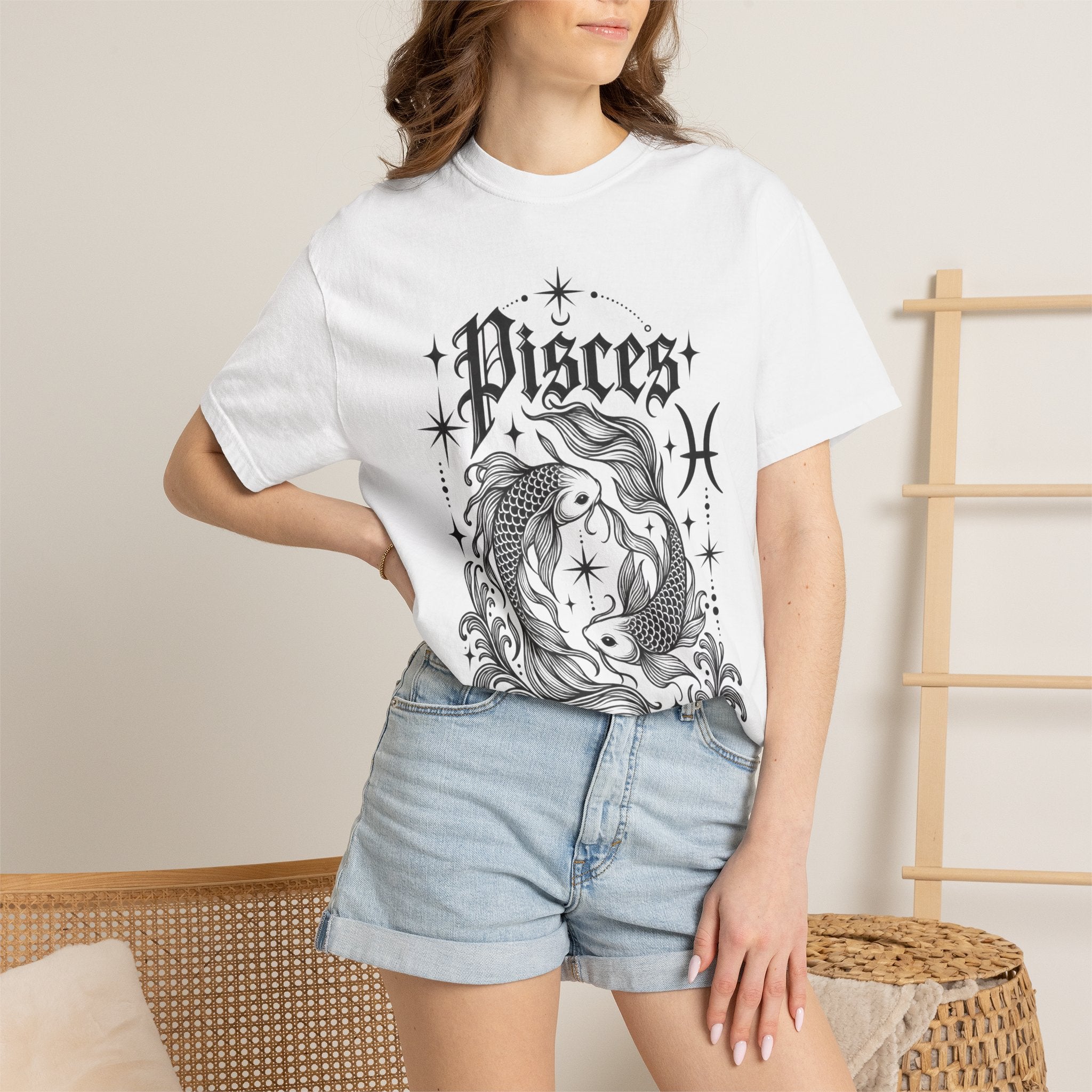 Pisces Zodiac T-Shirt — Vintage Fish Astrology Tee