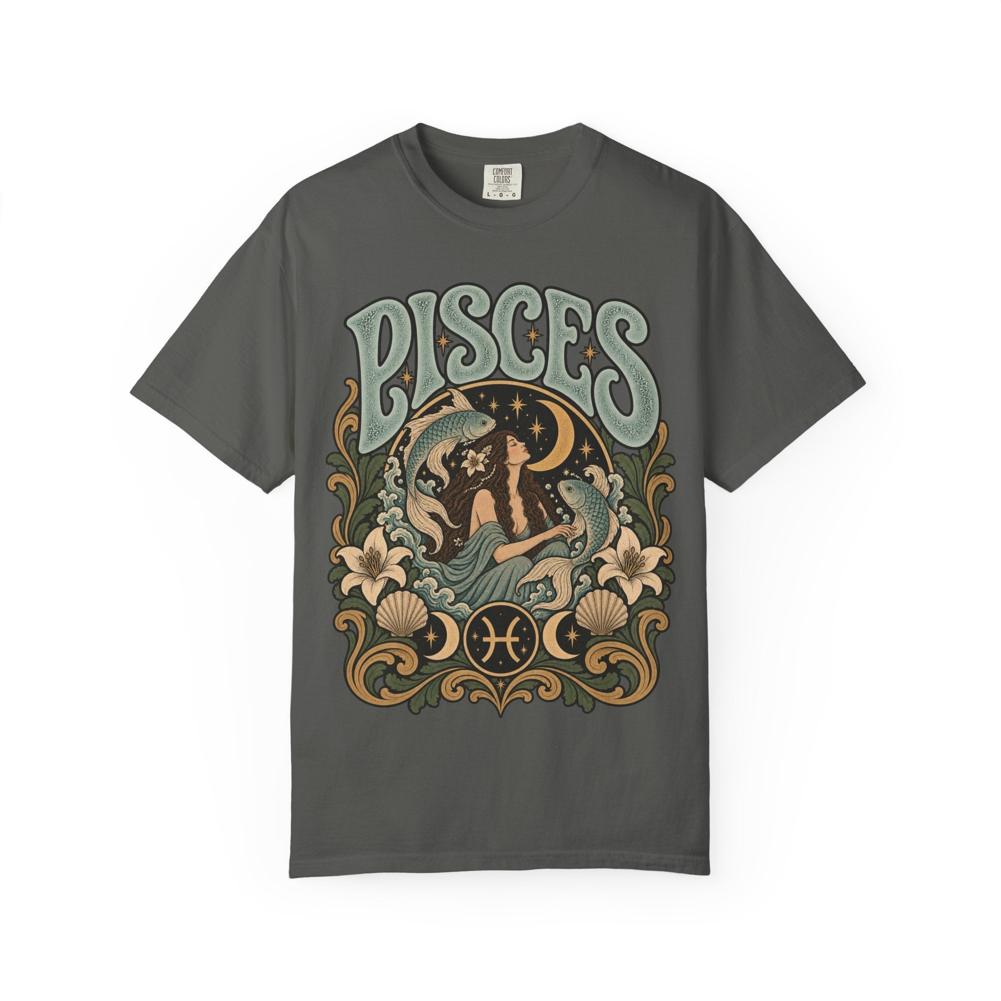 Pisces Zodiac T-Shirt — Retro Astrological Artwork