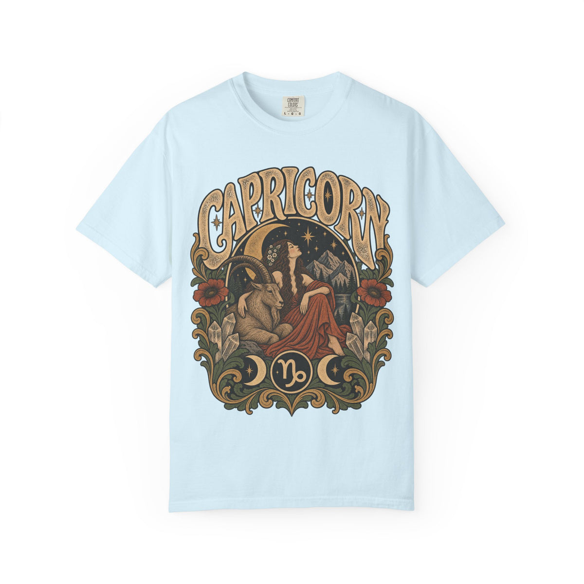 Vintage Capricorn Zodiac Tee — Retro Celestial Astrology T-Shirt