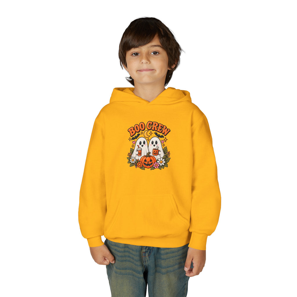 Youth 'Boo Crew' Halloween Hoodie — Cute Ghosts & Pumpkin Kids Sweatshirt