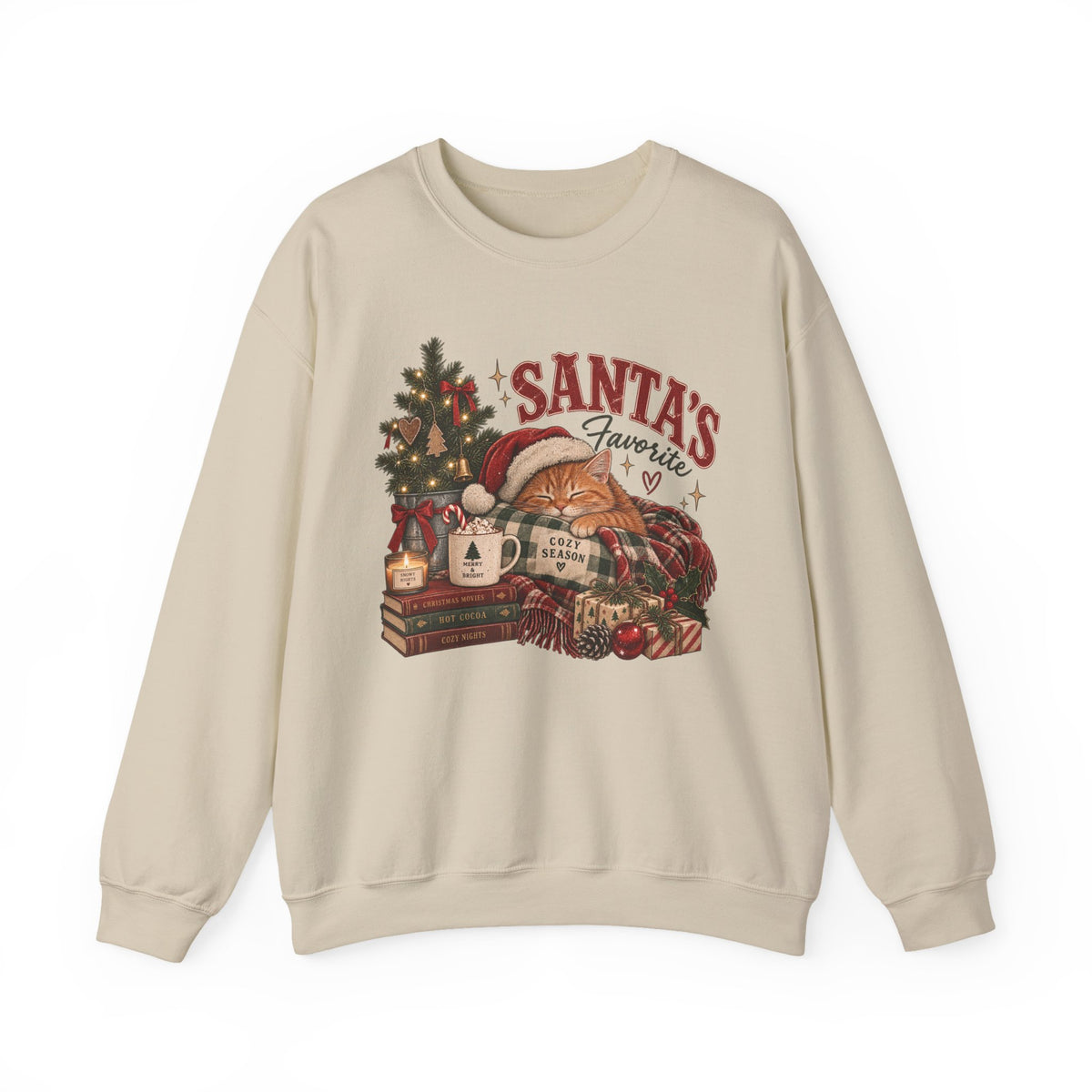 Christmas Sweatshirt — "Santa's Favorite" Cozy Holiday Crewneck