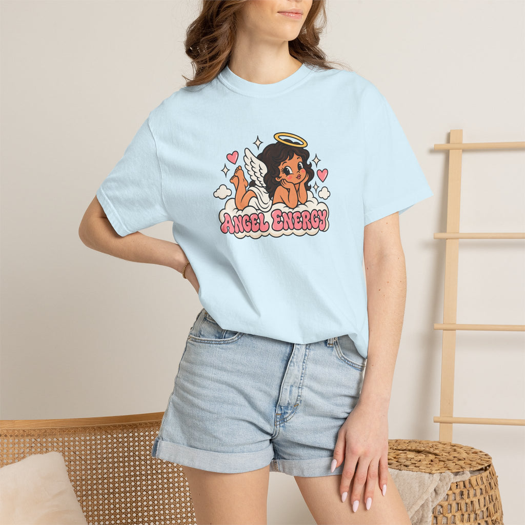 Angel Energy T-Shirt — Cute Retro Angel Graphic Tee