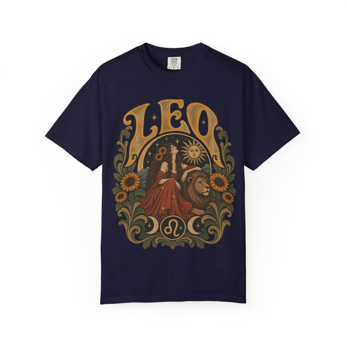 Leo Zodiac T-Shirt — Vintage Astrology Lion Graphic