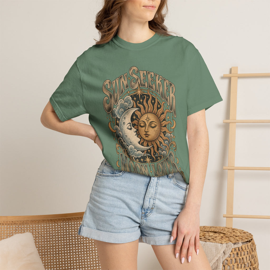 Sunseeker Moonlovers T-Shirt — Vintage Sun & Moon Graphic Tee