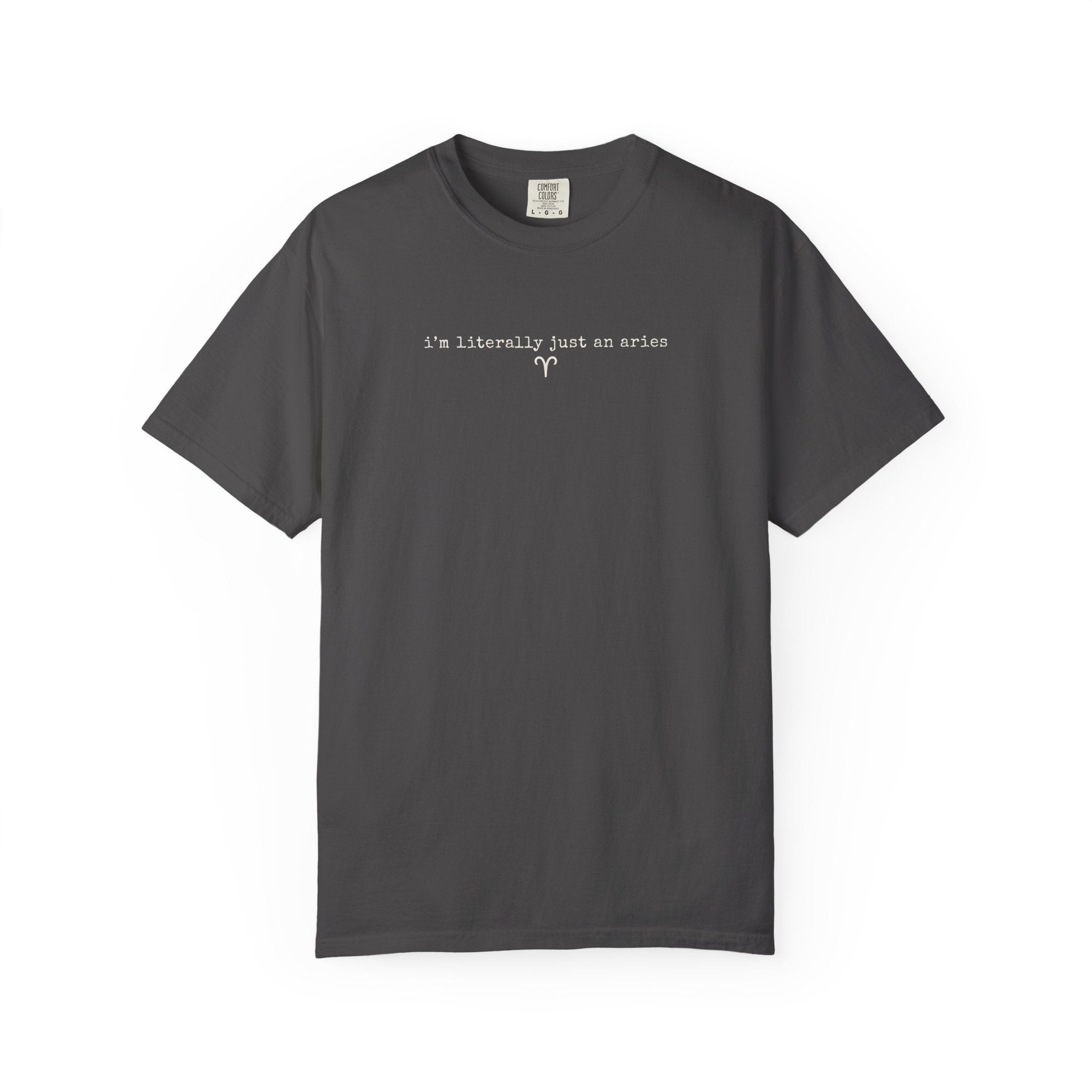 I'm Literally Just an Aries Garment-Dyed T-Shirt — Vintage Cream Comfort Tee