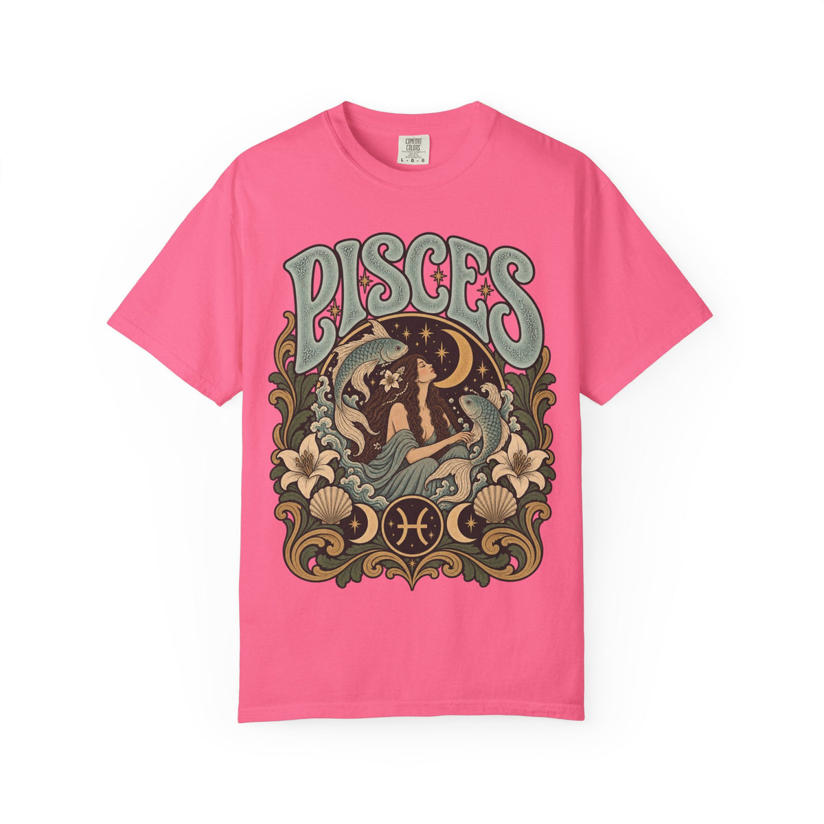 Vintage Pisces Zodiac Tee — Retro Celestial Astrology T-Shirt