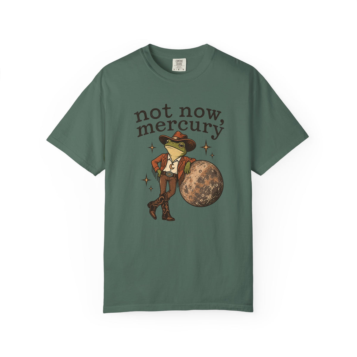 Not Now Mercury Tee — Mercury Retrograde Astrology Graphic T-Shirt