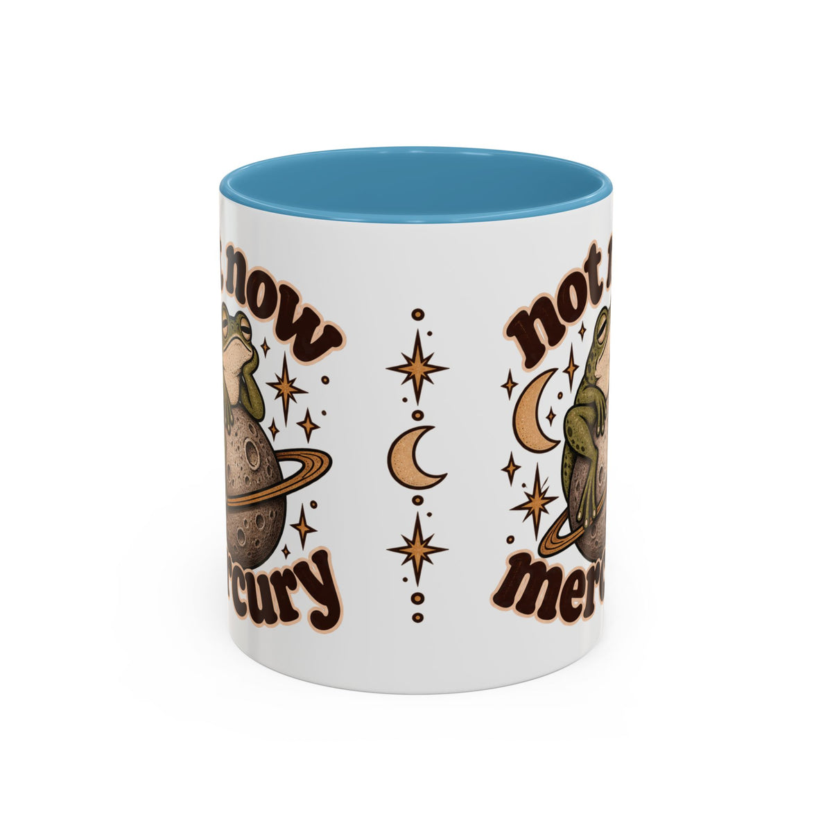 Not Now Mercury Mug — Retro Frog & Planet Ceramic Coffee Mug