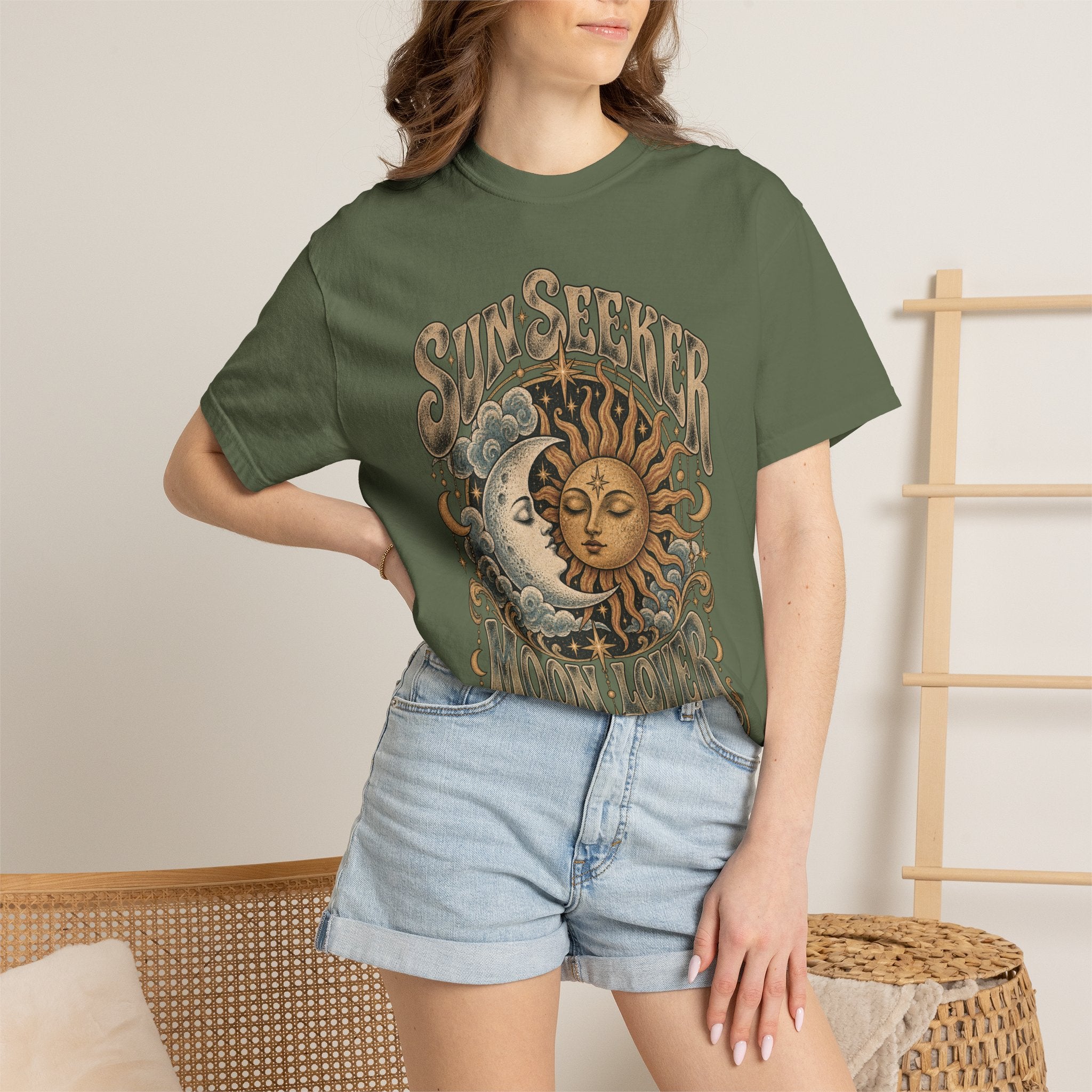 Sunseeker Moonlovers T-Shirt — Vintage Sun & Moon Graphic Tee