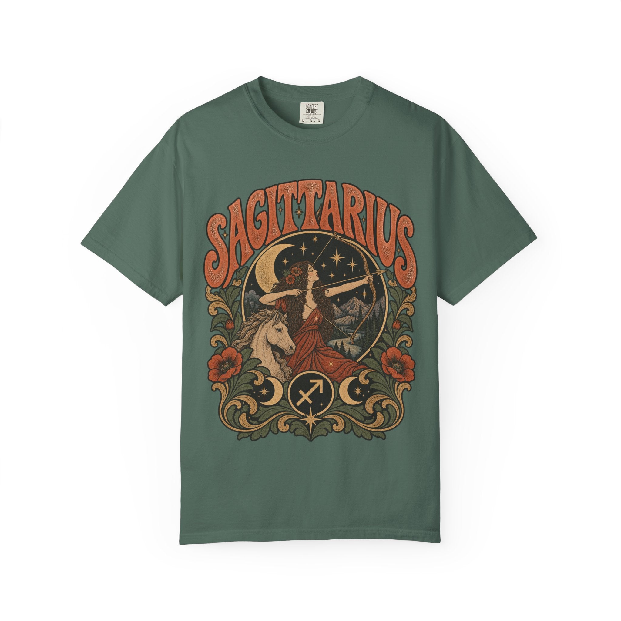 Sagittarius Zodiac T-Shirt — Retro Astrology Archer Design