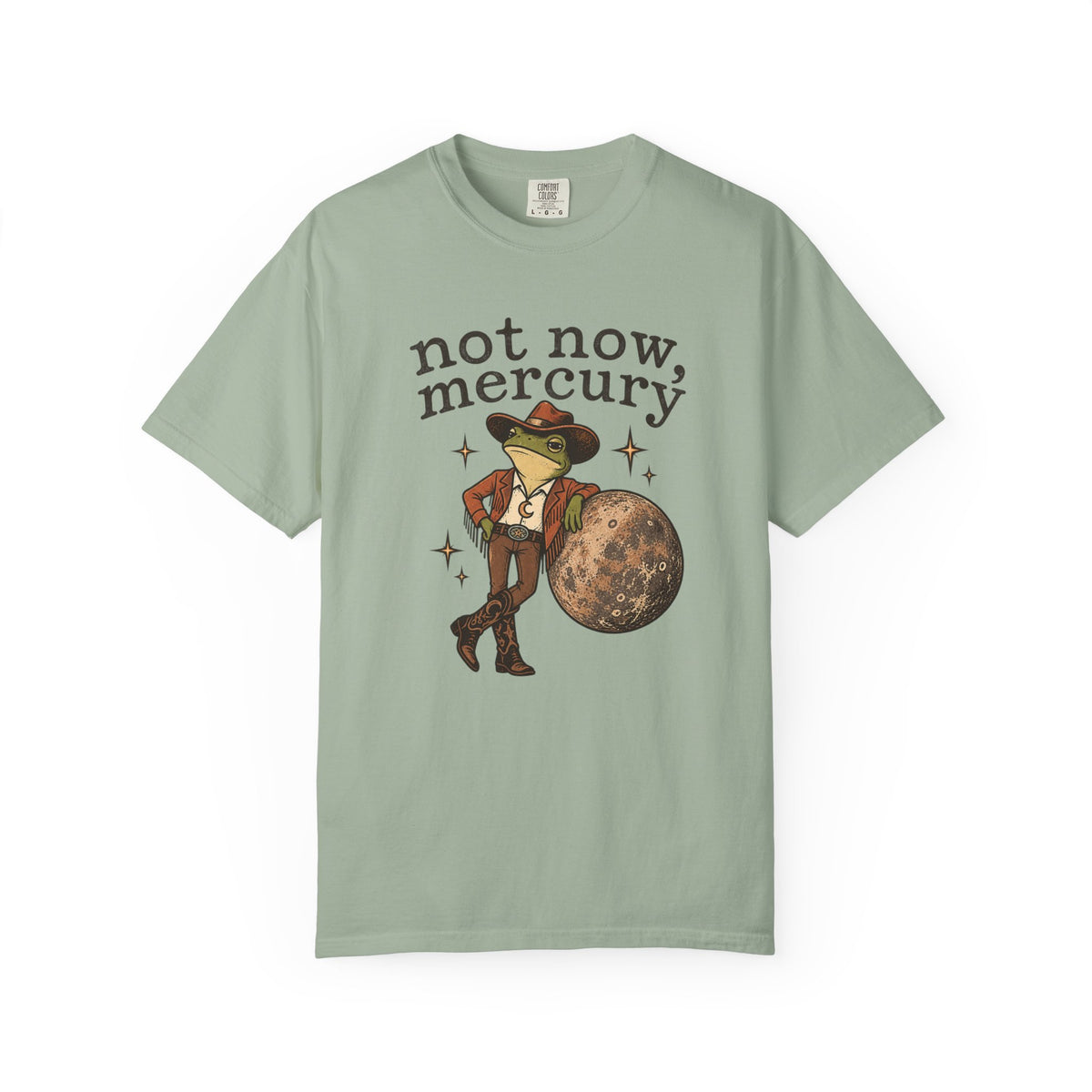 Not Now Mercury Tee — Mercury Retrograde Astrology Graphic T-Shirt