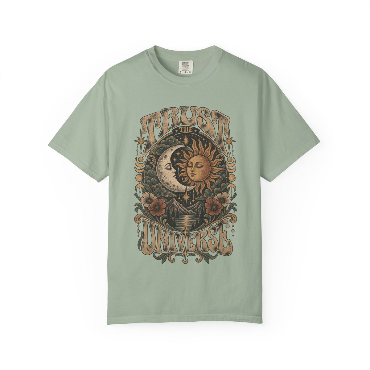 Trust The Universe Tee — Vintage Sun & Moon Celestial T-Shirt