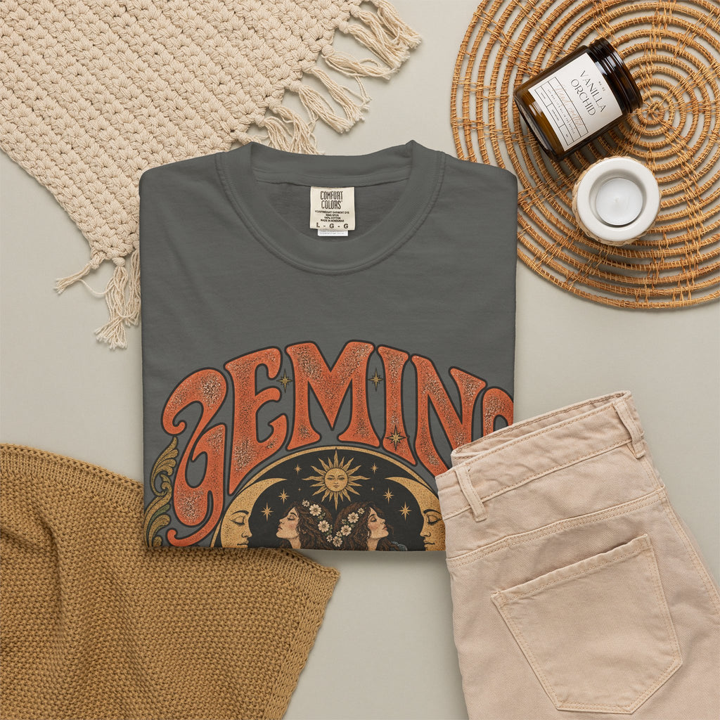 Gemini Zodiac T-Shirt — Vintage Astrological Graphic Tee