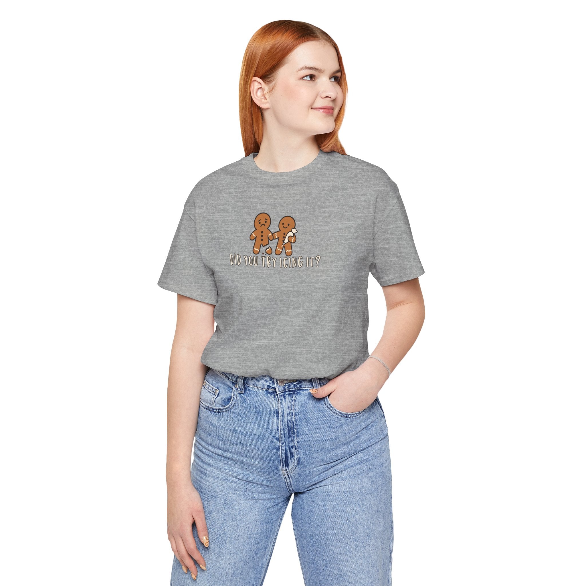 Gingerbread Couple Tee – "Did You Try Icing It?" Holiday Christmas Shirt