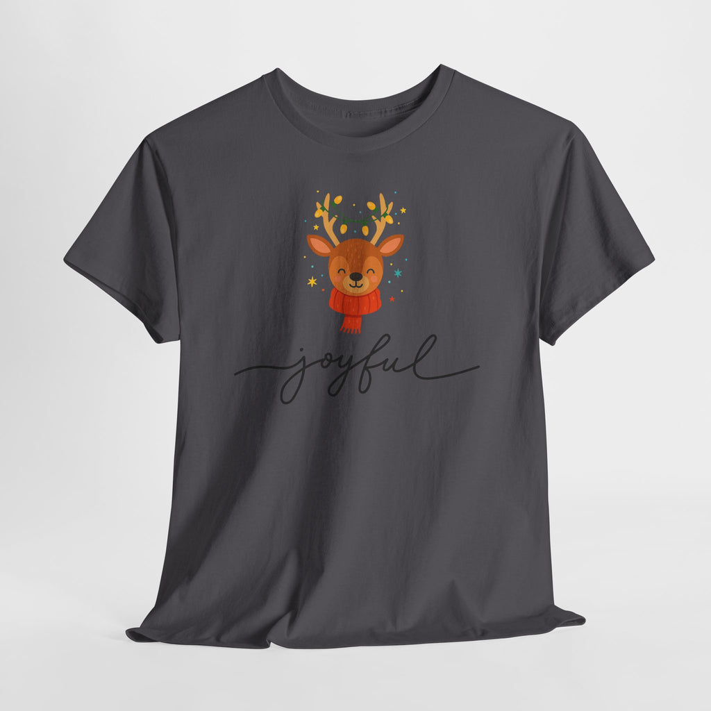Joyful Reindeer Tee – Cute Holiday Christmas Shirt