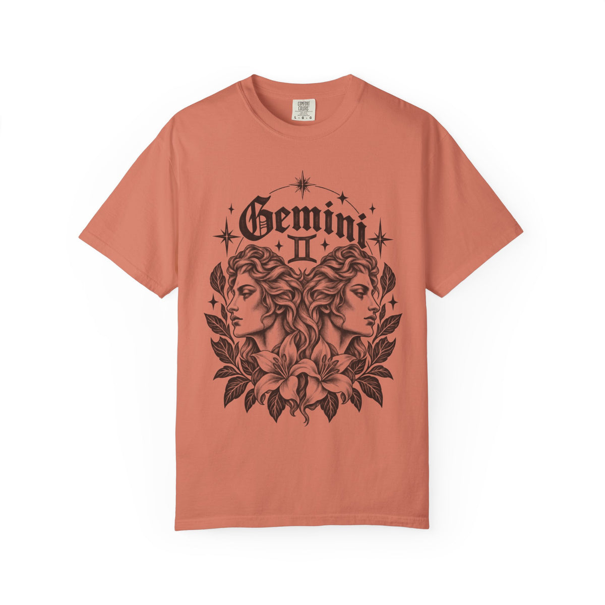 Gemini Twin Faces Zodiac Tee — Astrology Graphic T-Shirt