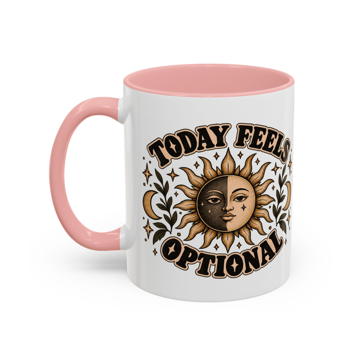 Today Feels Optional Mug — Vintage Sun & Moon Ceramic Coffee Mug