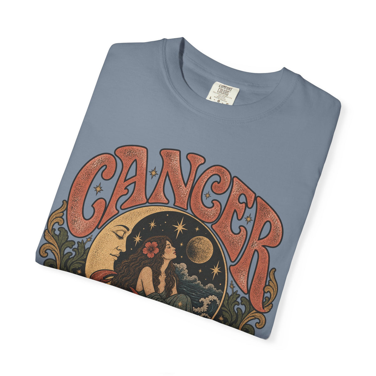 Cancer Zodiac T‑Shirt — Vintage Astrology Tee (Cancer Zodiac Sign)