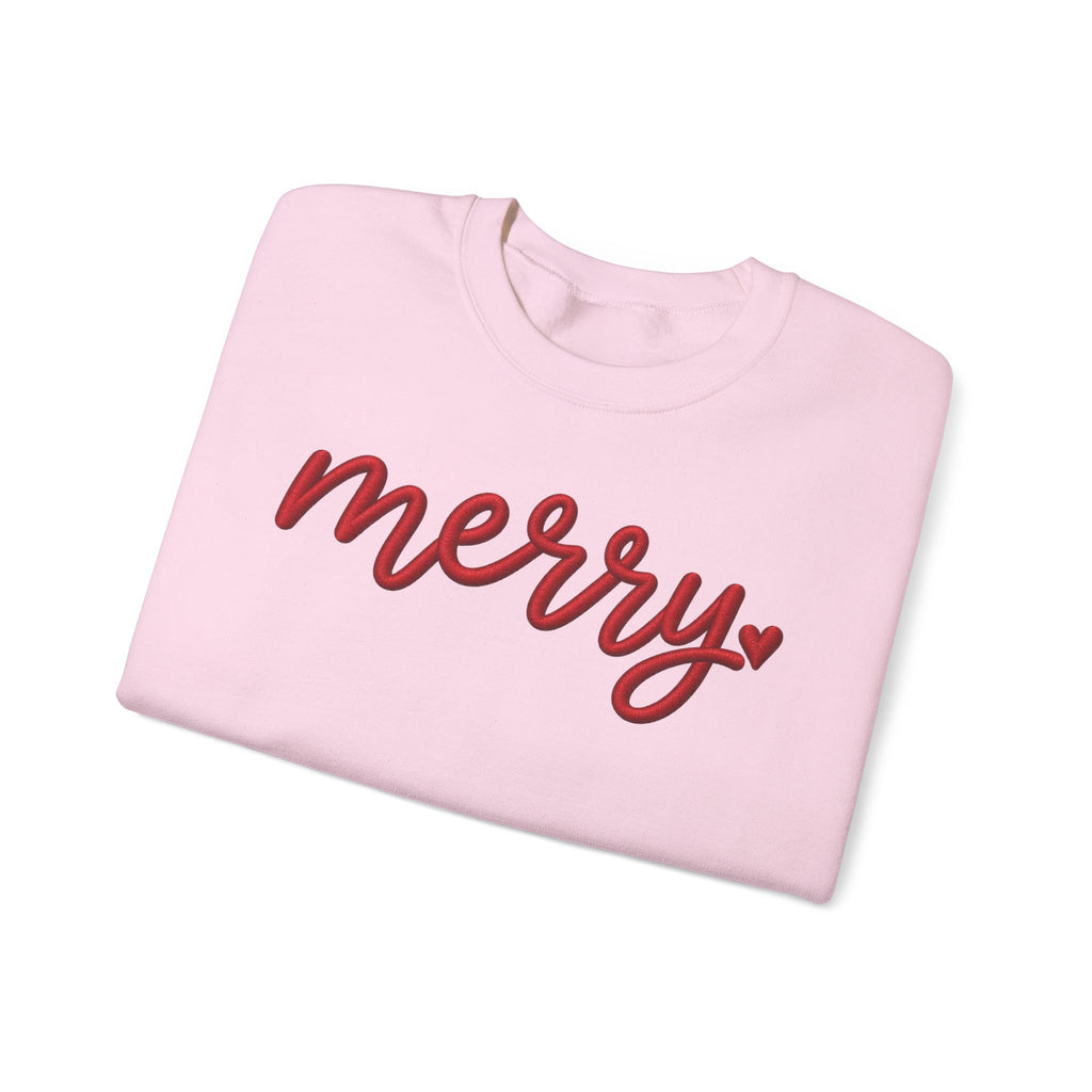 Merry Script Sweatshirt — Cozy Holiday Crewneck