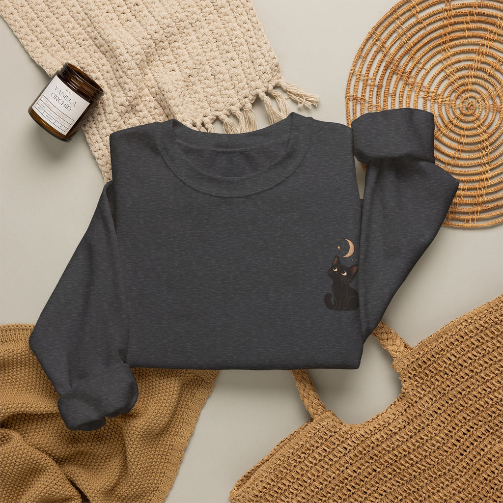Cat Moon Gaze Sweatshirt