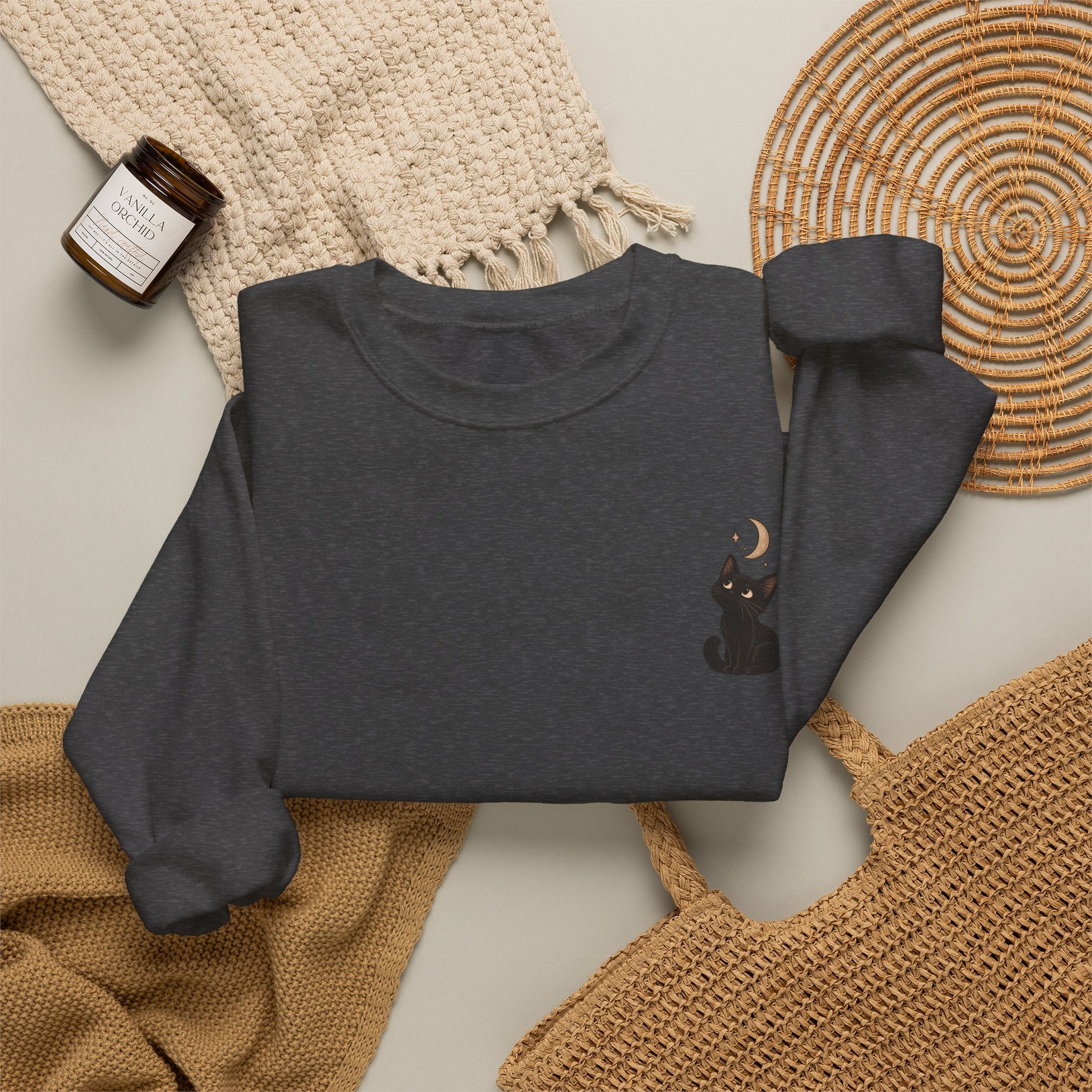 Cat Moon Gaze Sweatshirt