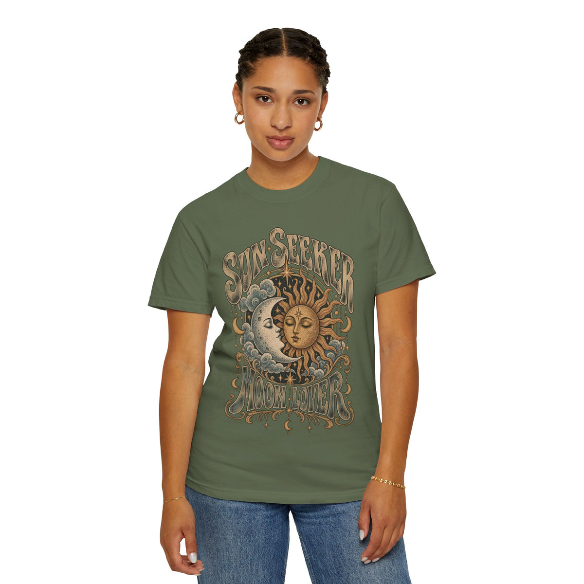 Sunseeker Moonlovers T-Shirt — Vintage Sun & Moon Graphic Tee