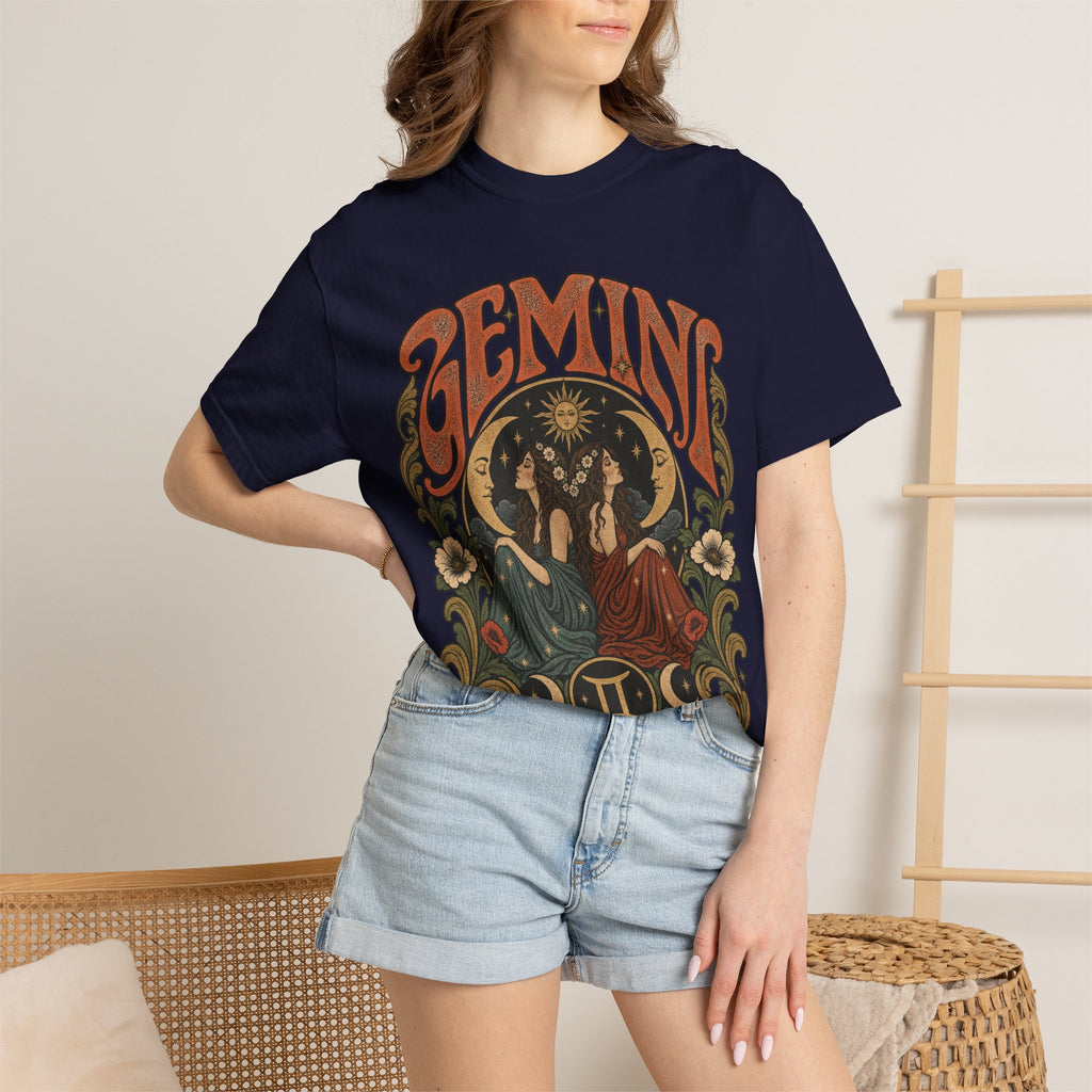 Gemini Zodiac T-Shirt — Vintage Astrological Graphic Tee