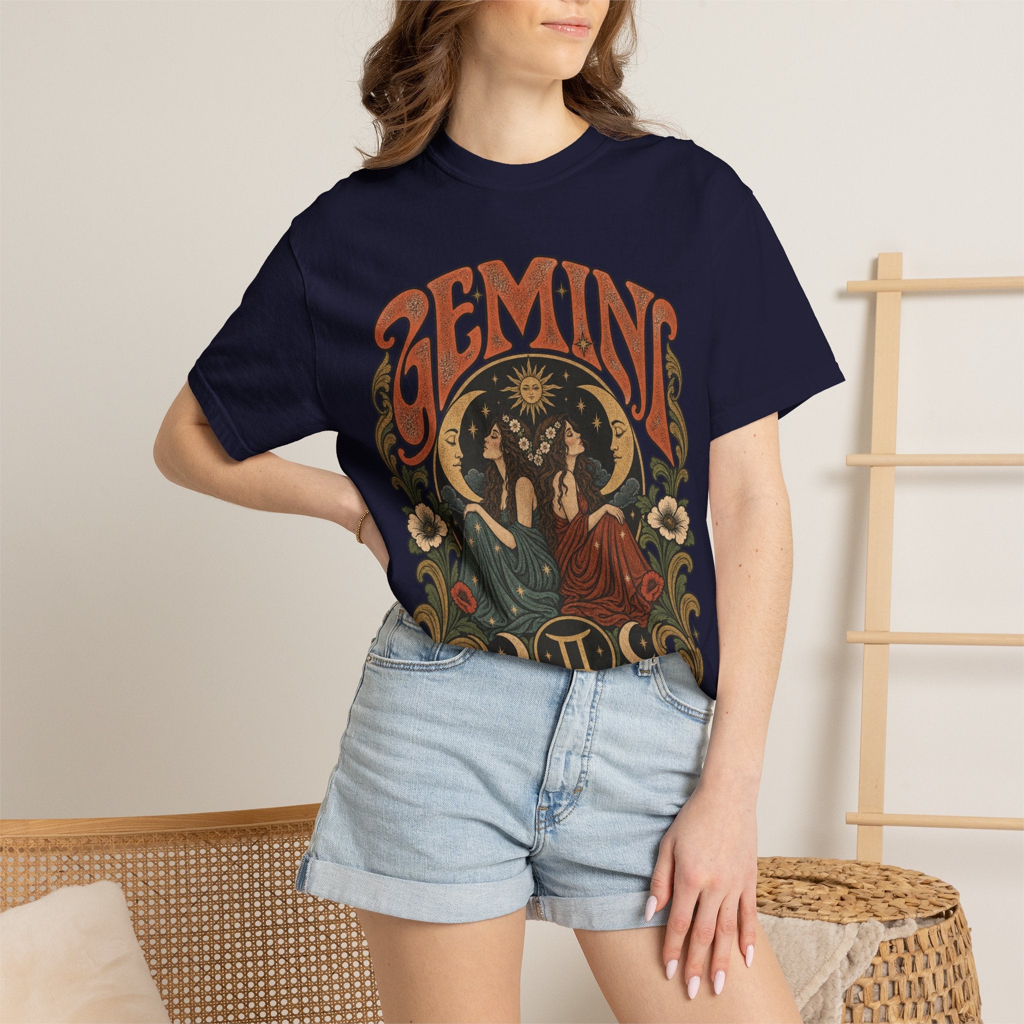 Gemini Zodiac T-Shirt — Vintage Astrological Graphic Tee