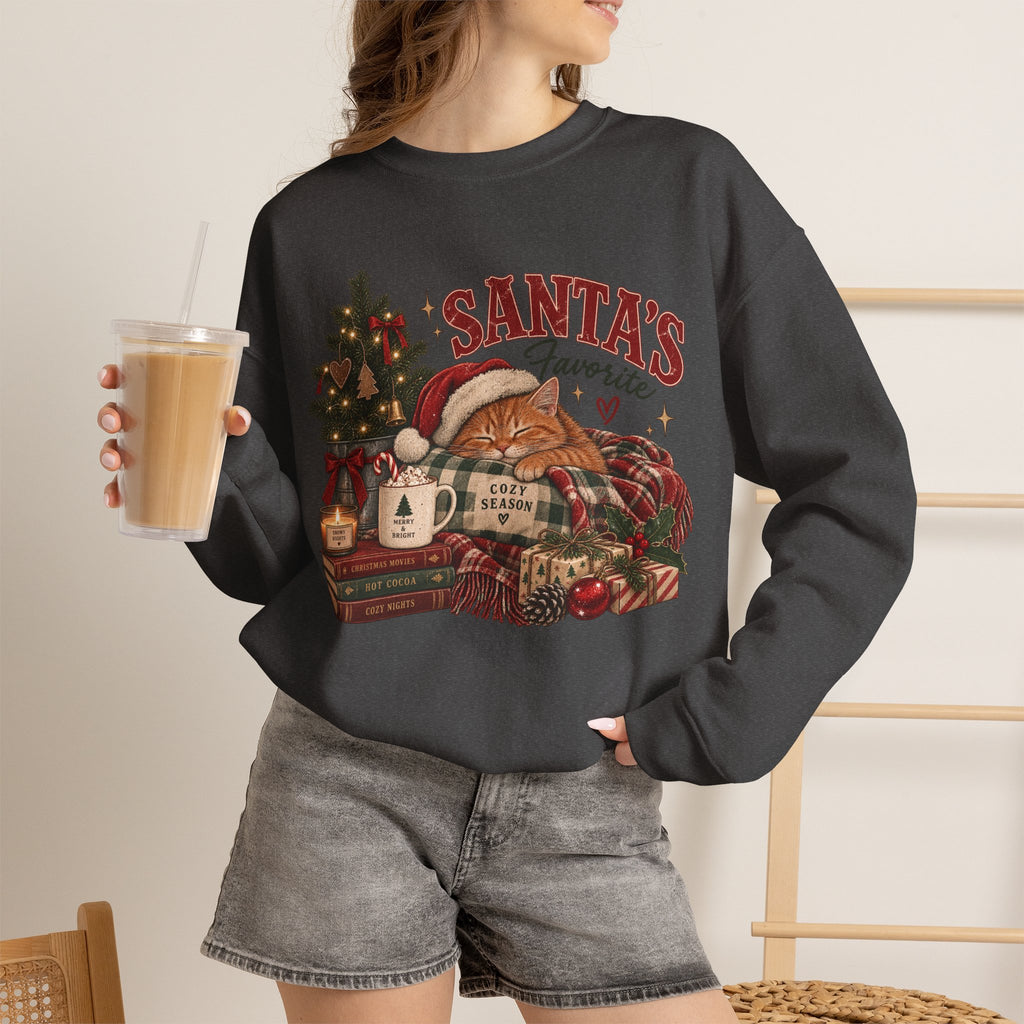 Christmas Sweatshirt — "Santa's Favorite" Cozy Holiday Crewneck