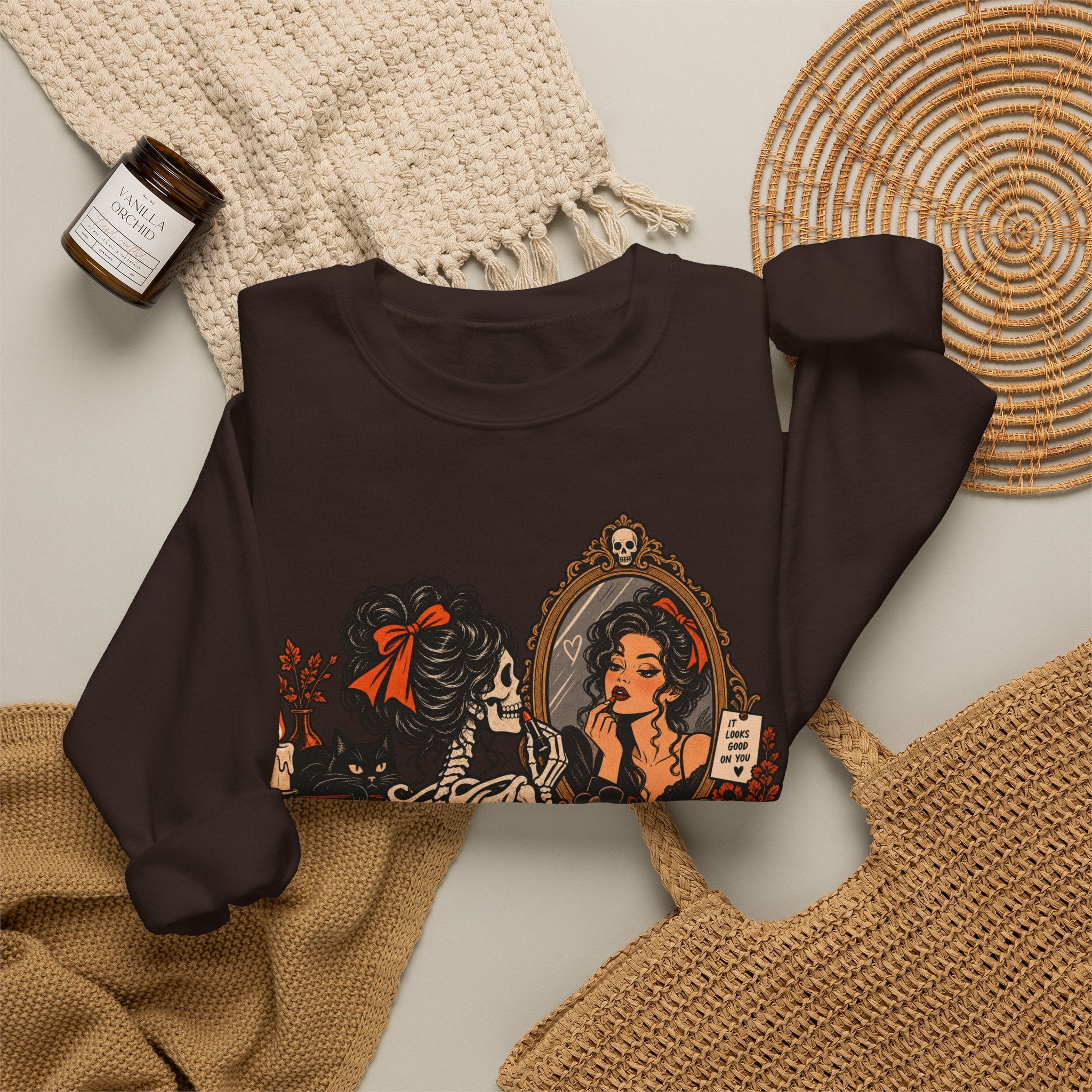 Skeleton Makeup Sweatshirt