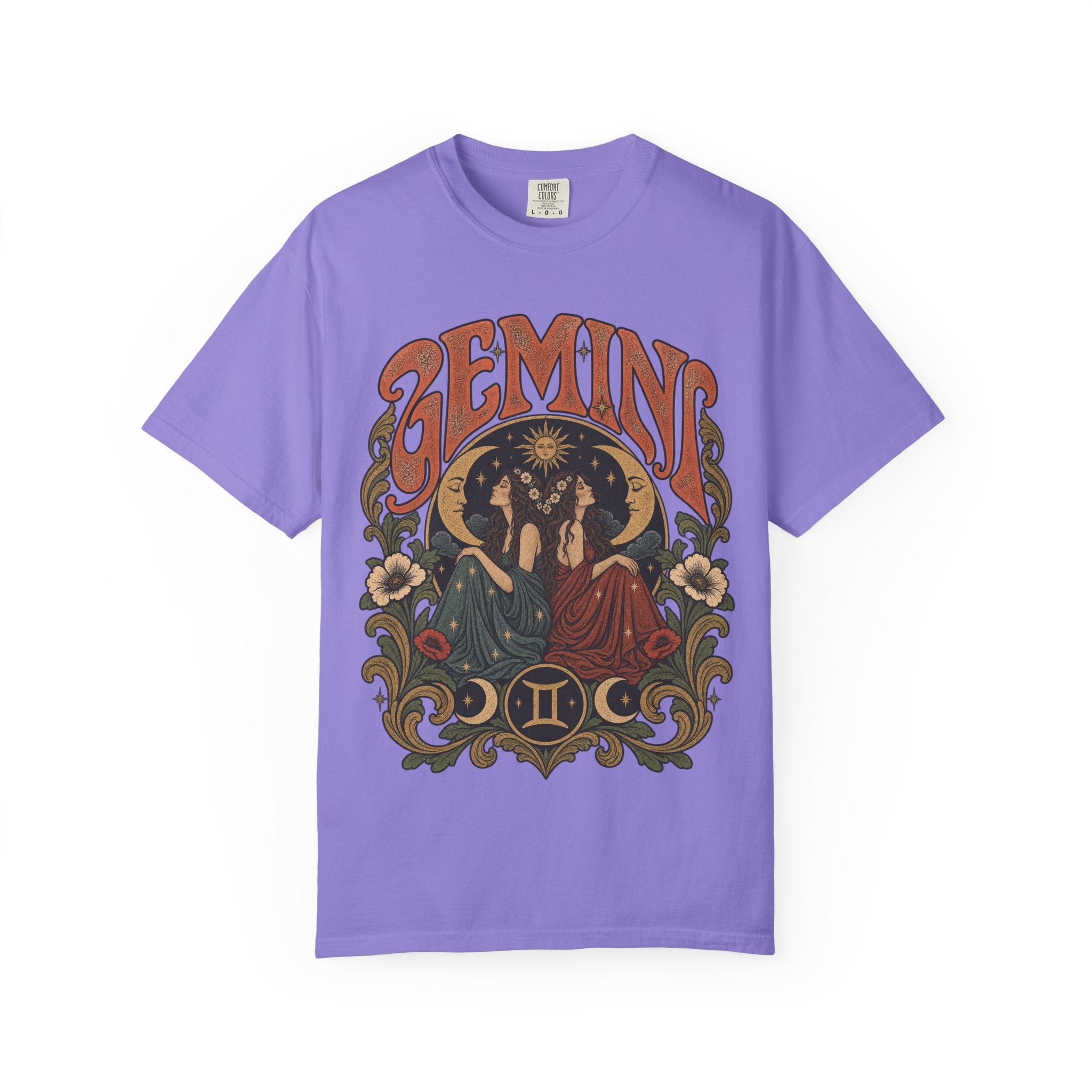 Gemini Zodiac T-Shirt — Vintage Astrological Graphic Tee