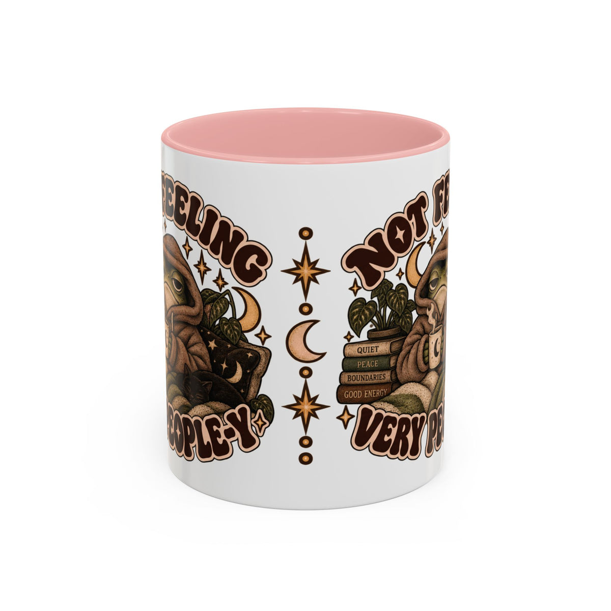 Not Feeling Very Peopley Mug — Cozy Frog Introvert Ceramic Coffee Mug