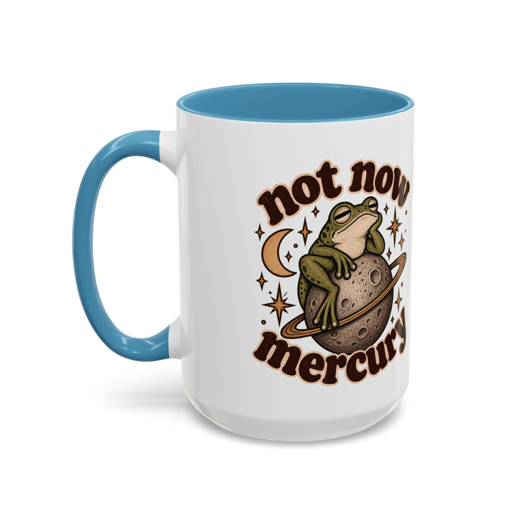 Not Now Mercury Mug — Retro Frog & Planet Ceramic Coffee Mug