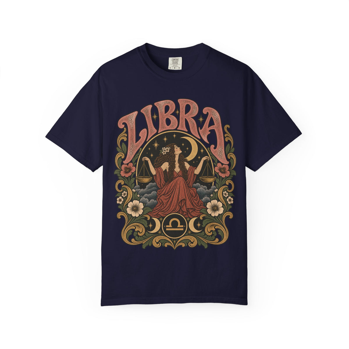 Vintage Libra Zodiac Tee — Retro Celestial Astrology T-Shirt