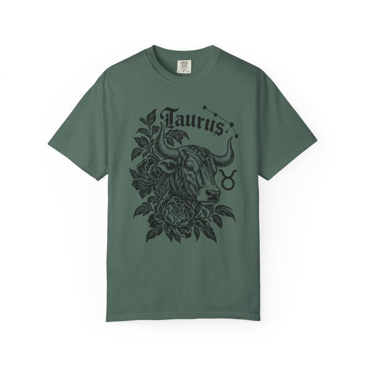 Taurus Floral Bull Zodiac Tee — Astrology Graphic T-Shirt