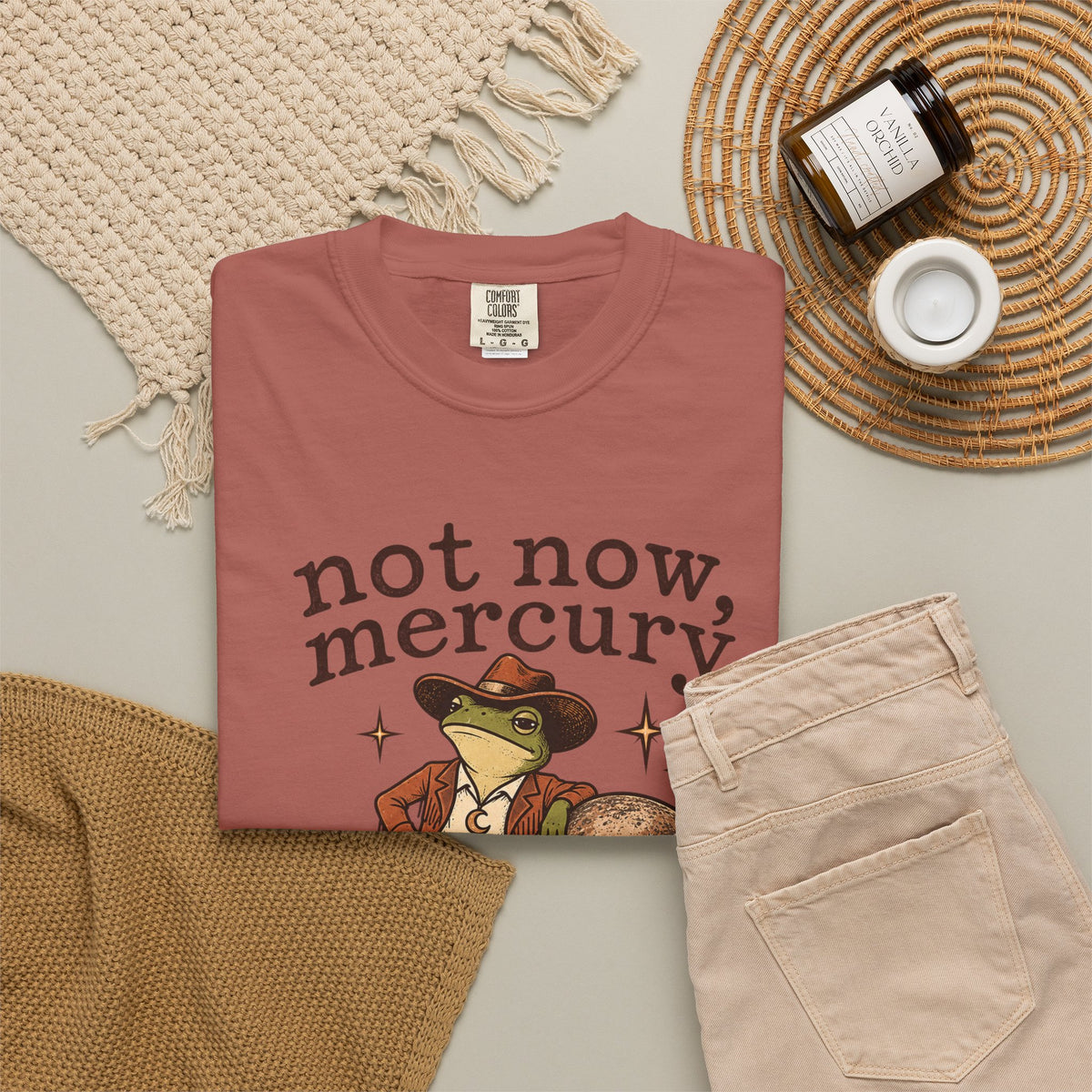 Not Now Mercury Tee — Mercury Retrograde Astrology Graphic T-Shirt