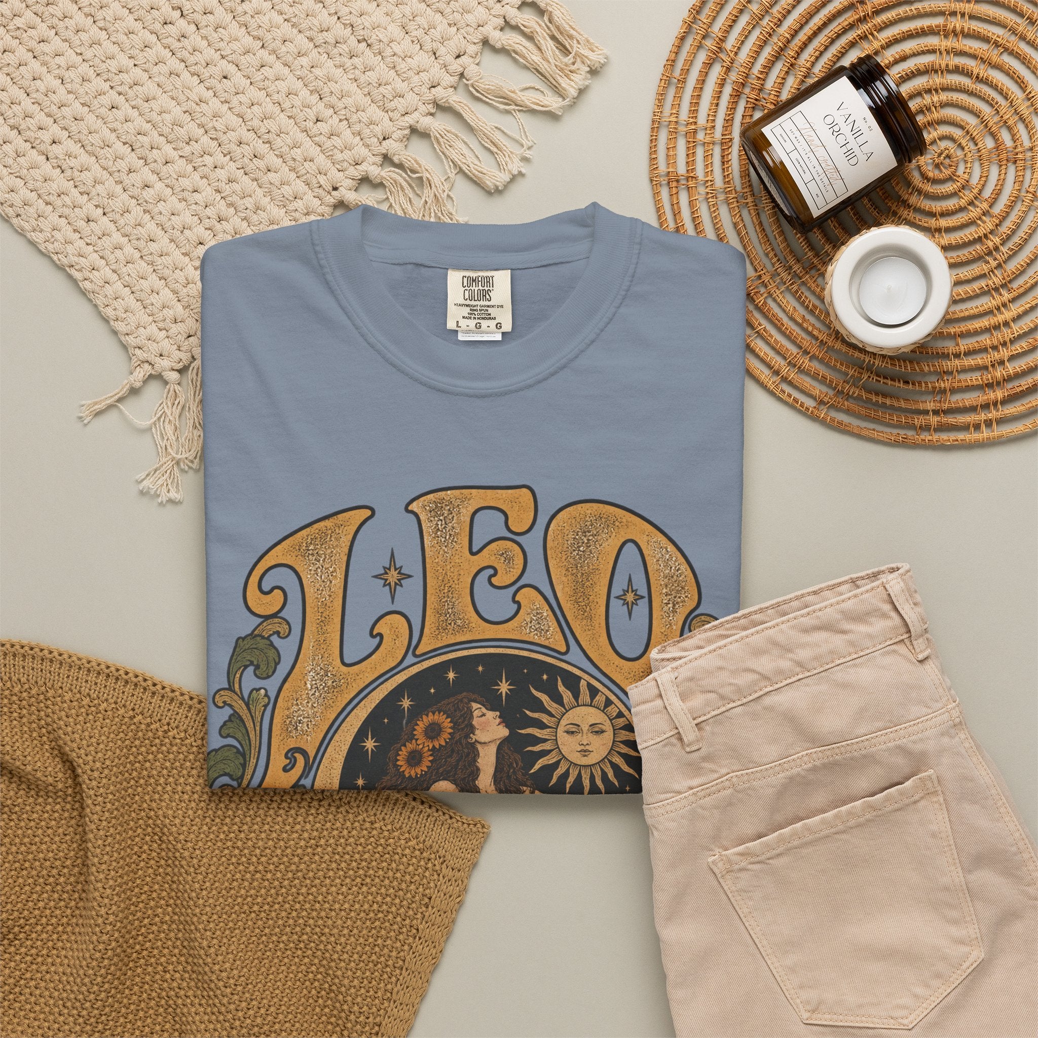 Leo Zodiac T-Shirt — Vintage Astrology Lion Graphic