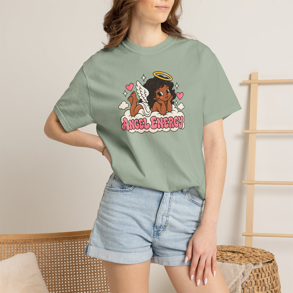 Angel Energy T-Shirt — Cute Retro Angel Graphic Tee