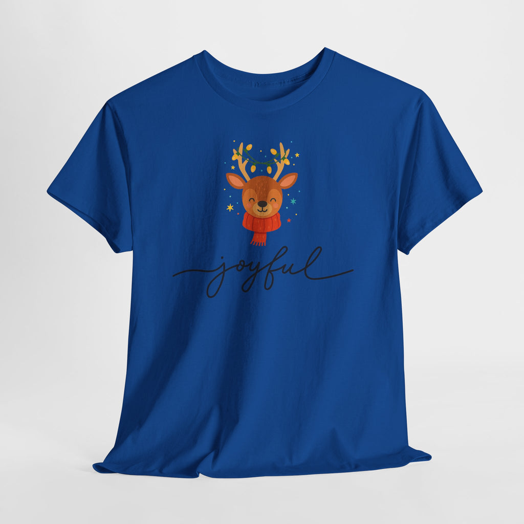 Joyful Reindeer Tee – Cute Holiday Christmas Shirt