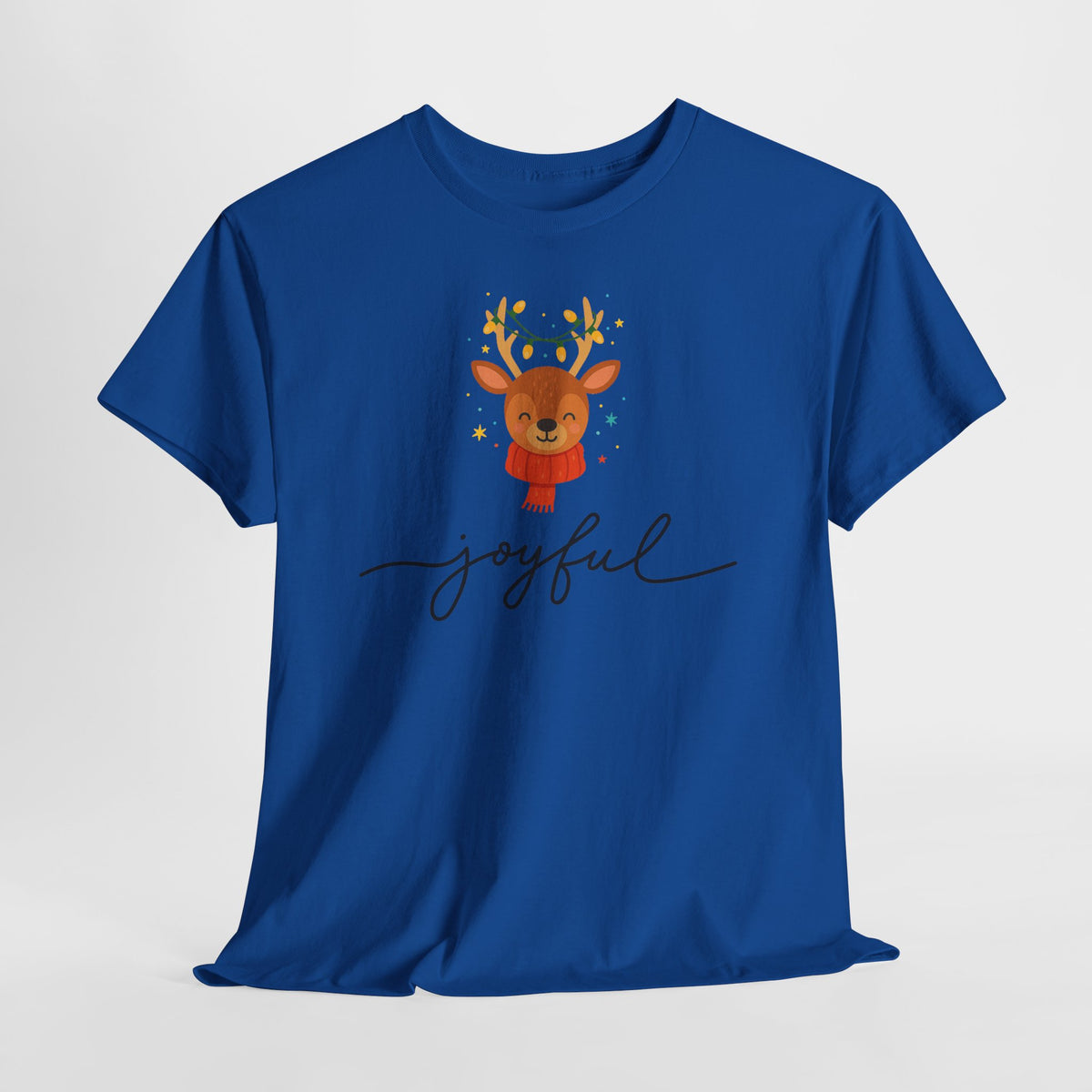 Joyful Reindeer Tee – Cute Holiday Christmas Shirt