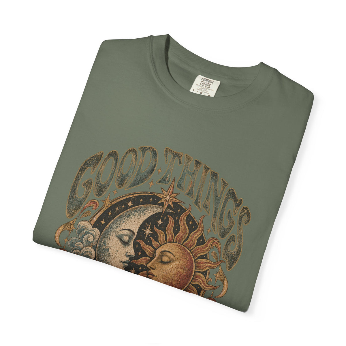 Good Things Take Time Tee — Vintage Sun & Moon Graphic T-Shirt