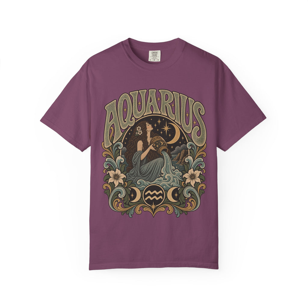 Aquarius Zodiac T-Shirt — Vintage Astrological Sign Tee