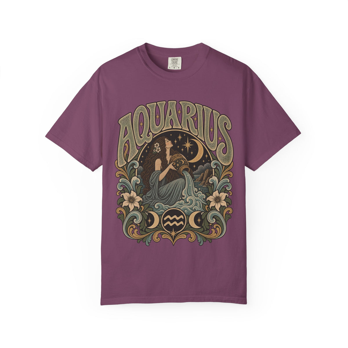 Aquarius Zodiac T-Shirt — Vintage Astrological Sign Tee