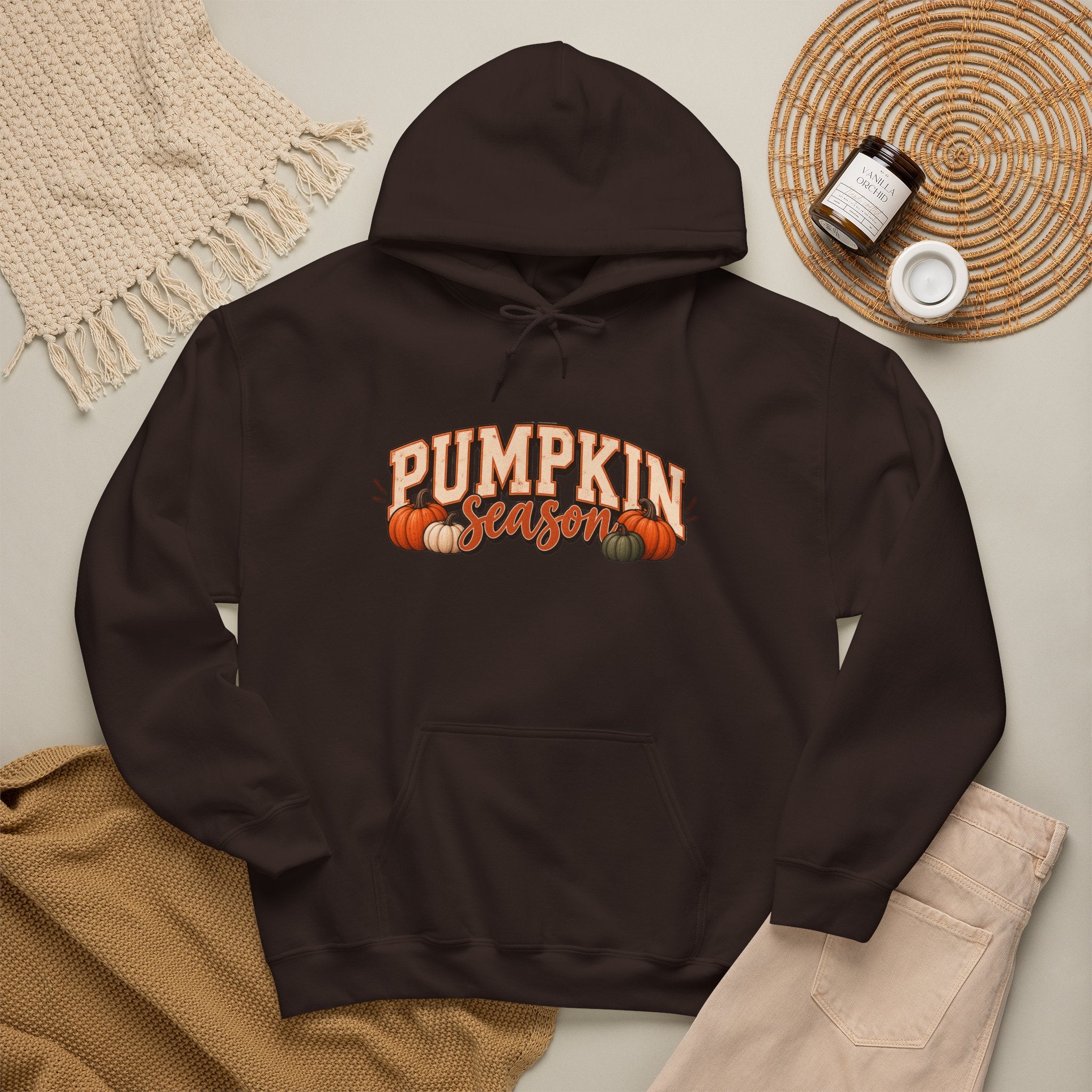Pumpkin Season Hoodie — Autumn Pumpkin Graphic Sweatshirt