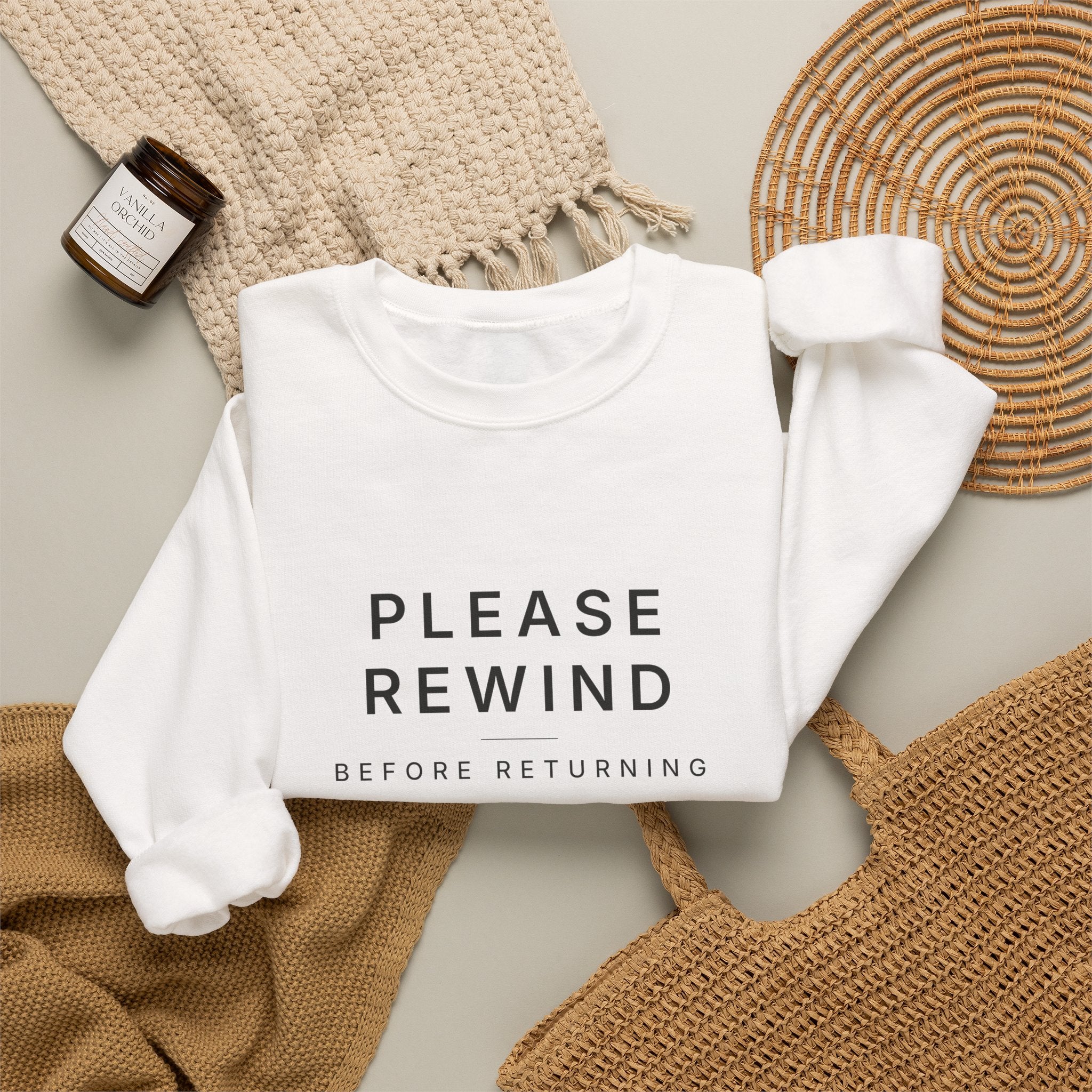 Please Rewind Before Returning Sweatshirt