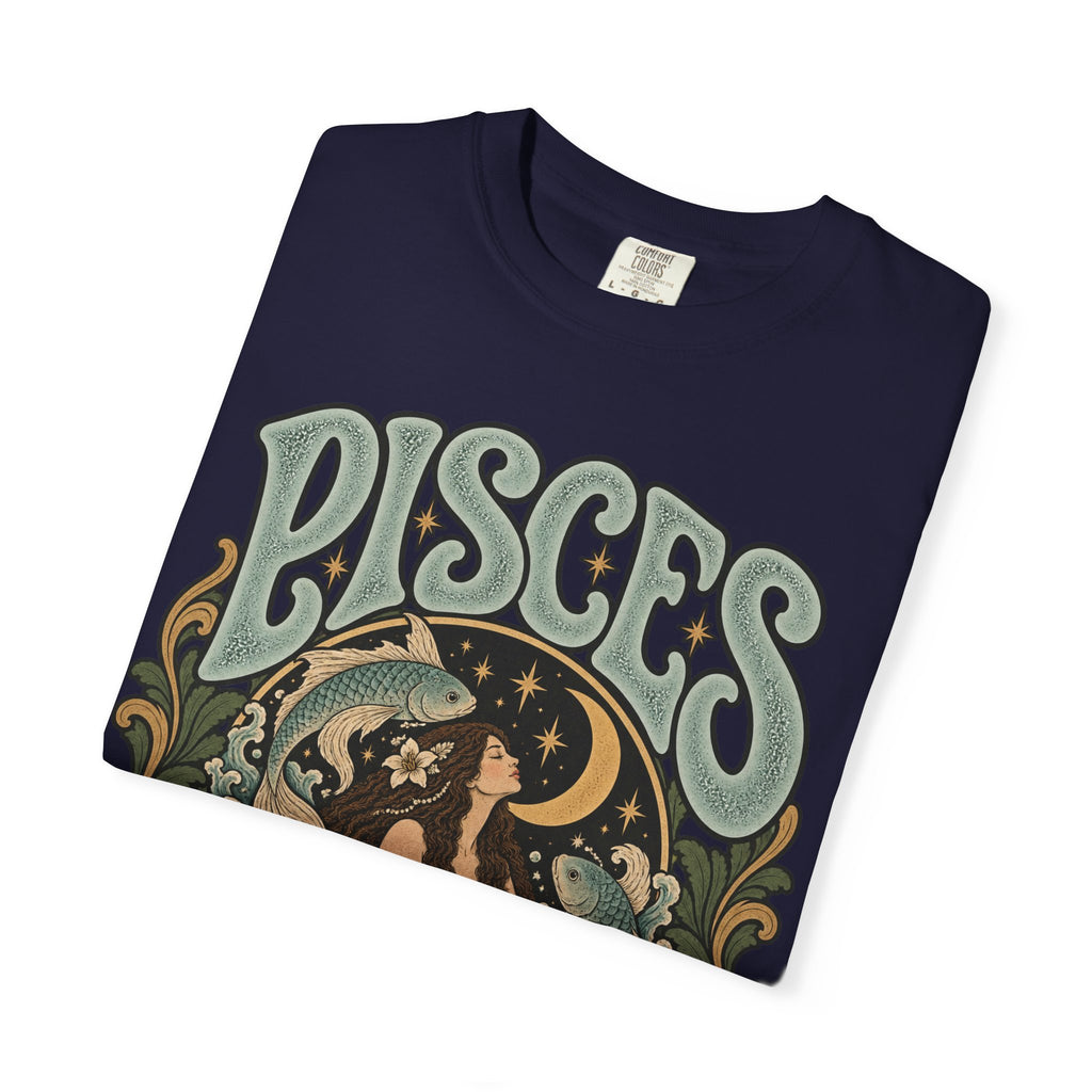 Pisces Zodiac T-Shirt — Retro Astrological Artwork