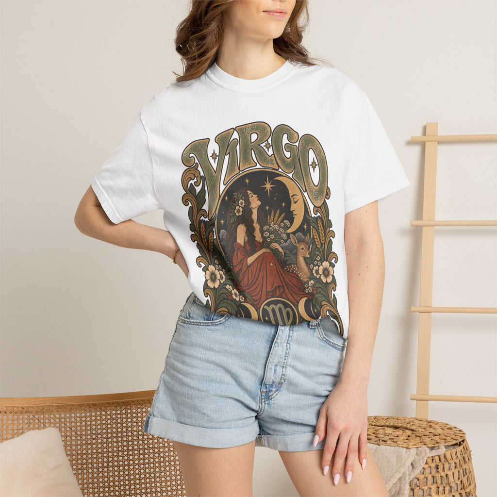 Virgo Zodiac T-Shirt — Vintage Astrology Graphic Tee