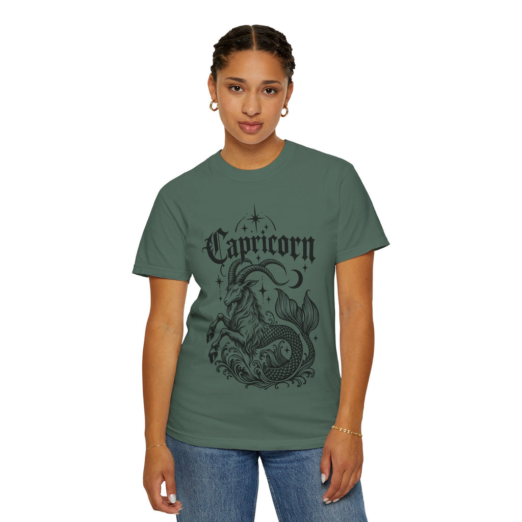 Capricorn Zodiac T-Shirt — Mystical Goat-Fish Astrology Tee
