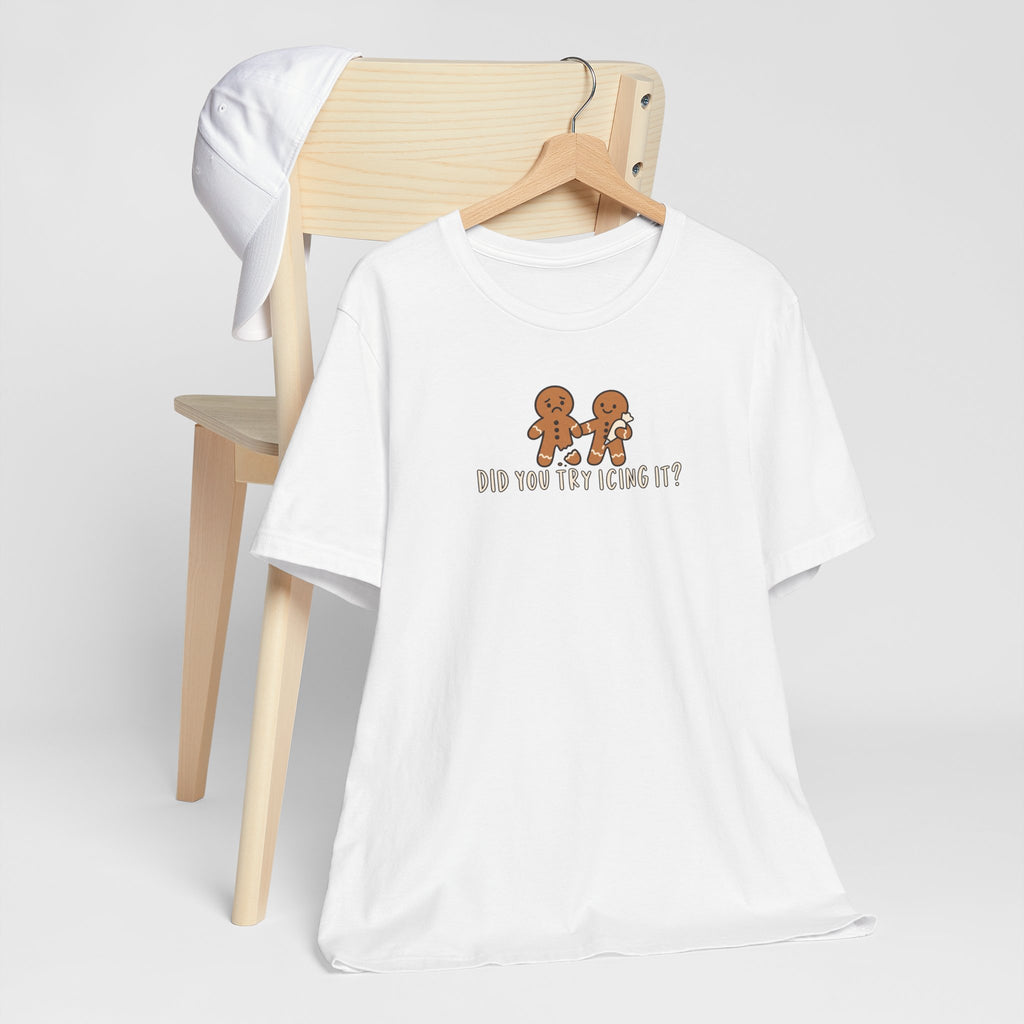 Gingerbread Couple Tee – "Did You Try Icing It?" Holiday Christmas Shirt